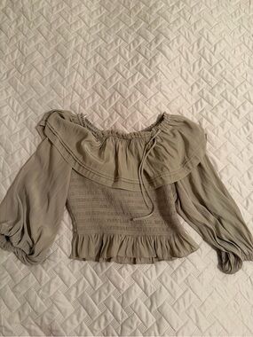 Ramy Brook Sage Off-Shoulder Smocked Blouse